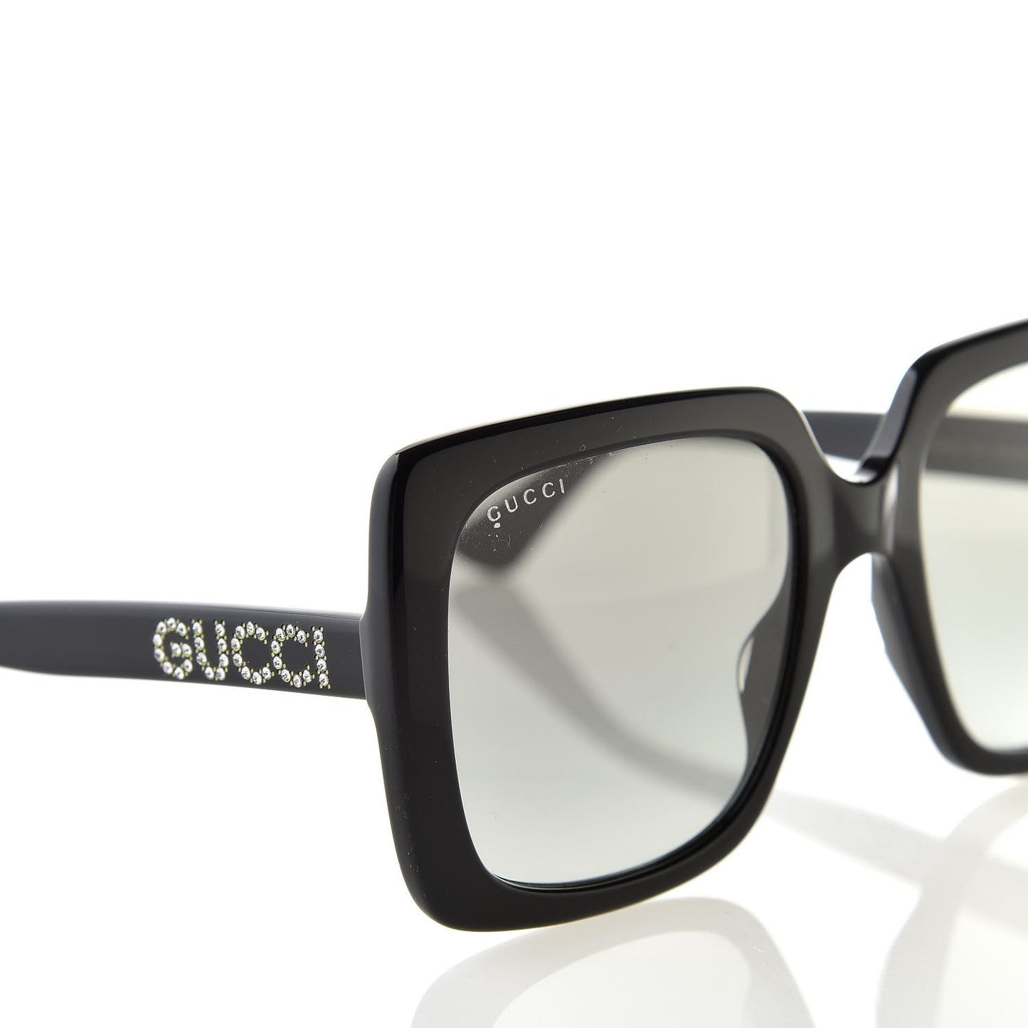 Crystal Square Frame GG Sunglasses GG0418S Black
