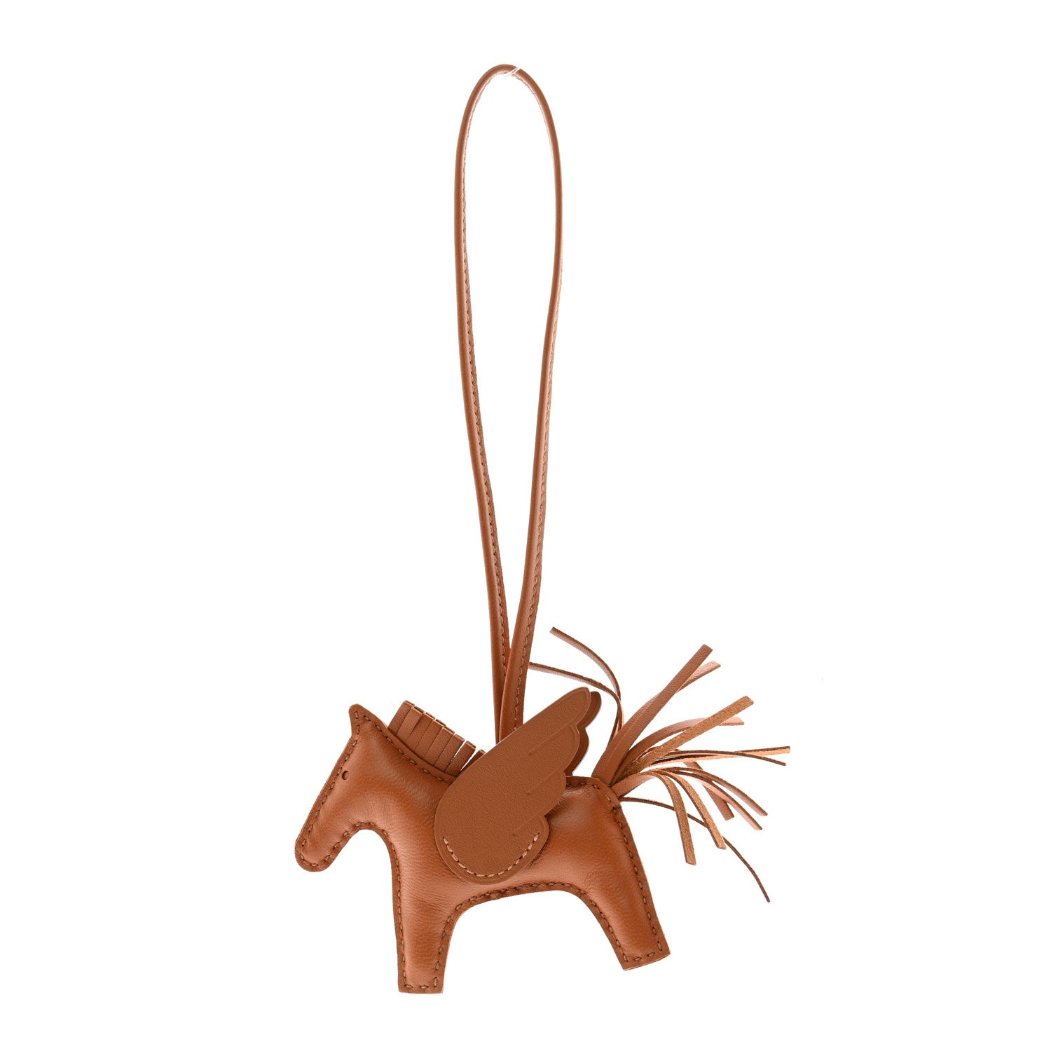 Hermes Milo Lambskin Swift Grigri Rodeo Pegase Horse Bag Charm PM Gold 1 of 5