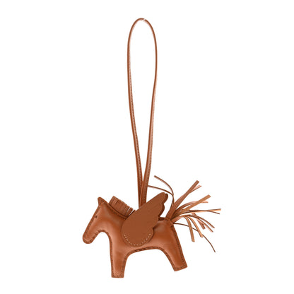 Hermes Milo Lambskin Swift Grigri Rodeo Pegase Horse Bag Charm PM Gold 1 of 5
