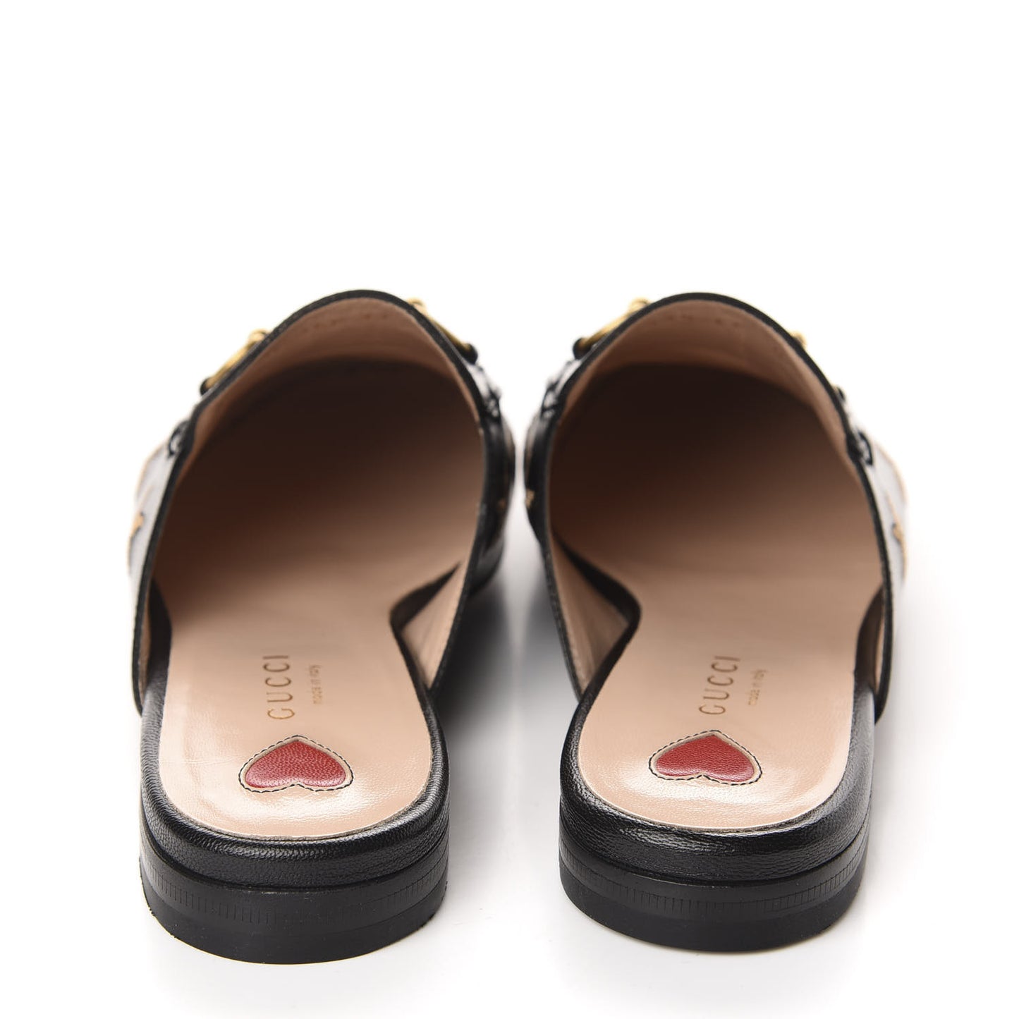 Goatskin Bee Star Embroidered Womens Princetown Slippers 37 Black