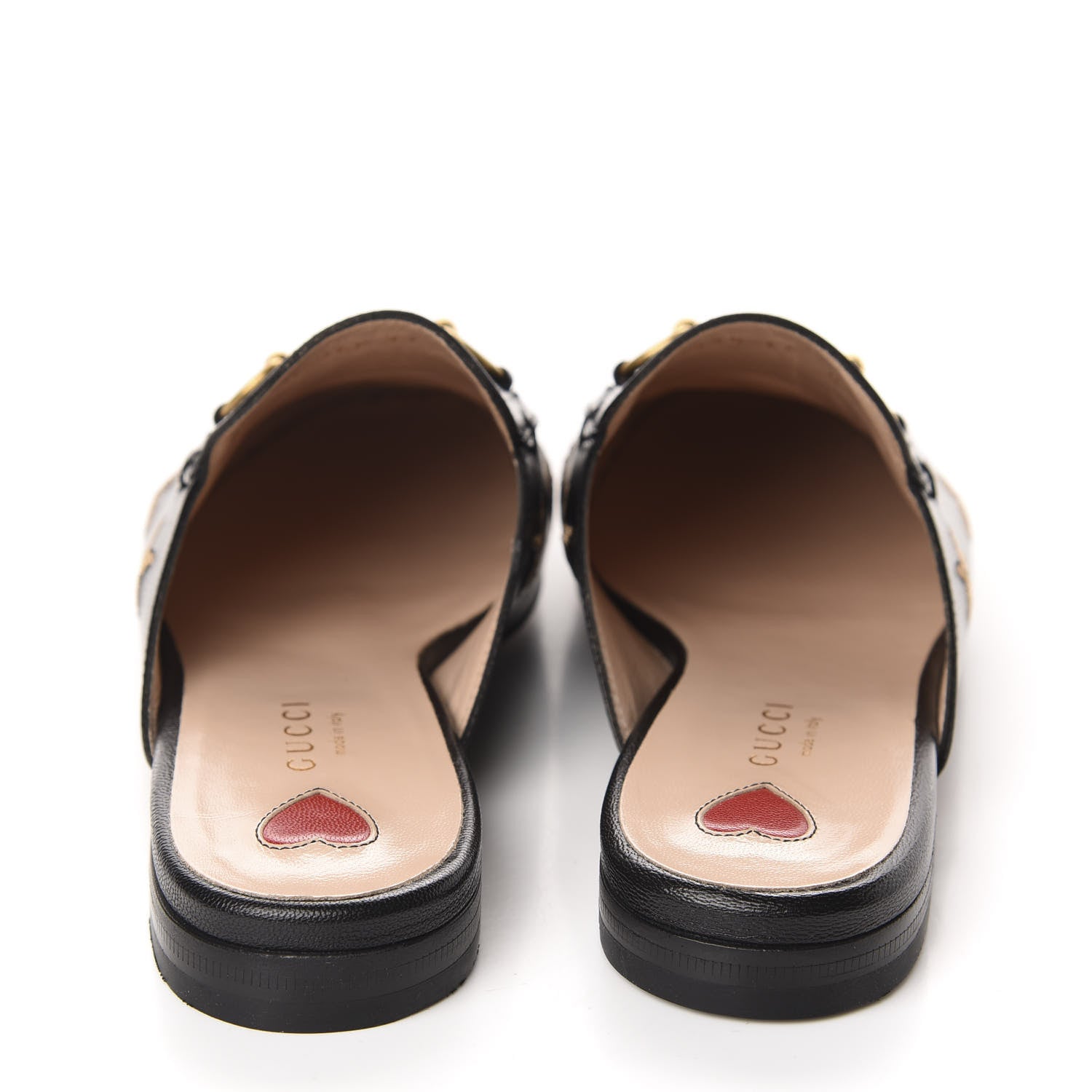 Gucci Goatskin Bee Star Embroidered Womens Princetown Slippers 37 Black 5 of 10