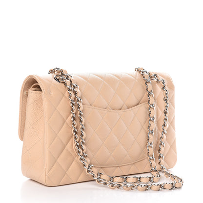 Chanel Caviar Quilted Medium Double Flap Beige Clair 3 of 12