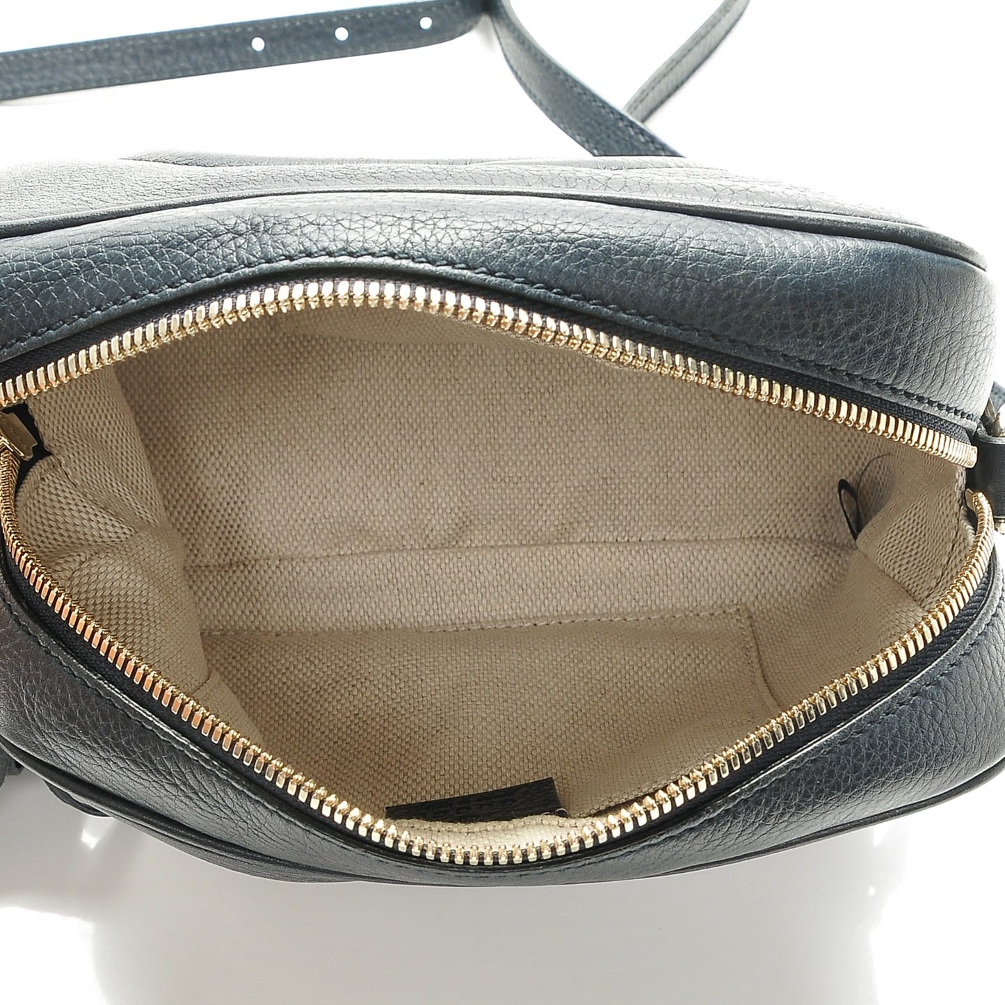 Pebbled Calfskin Small Soho Disco Bag Blue