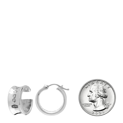 Tiffany Sterling Silver Wide 1837 Hoop Earrings 2 of 4