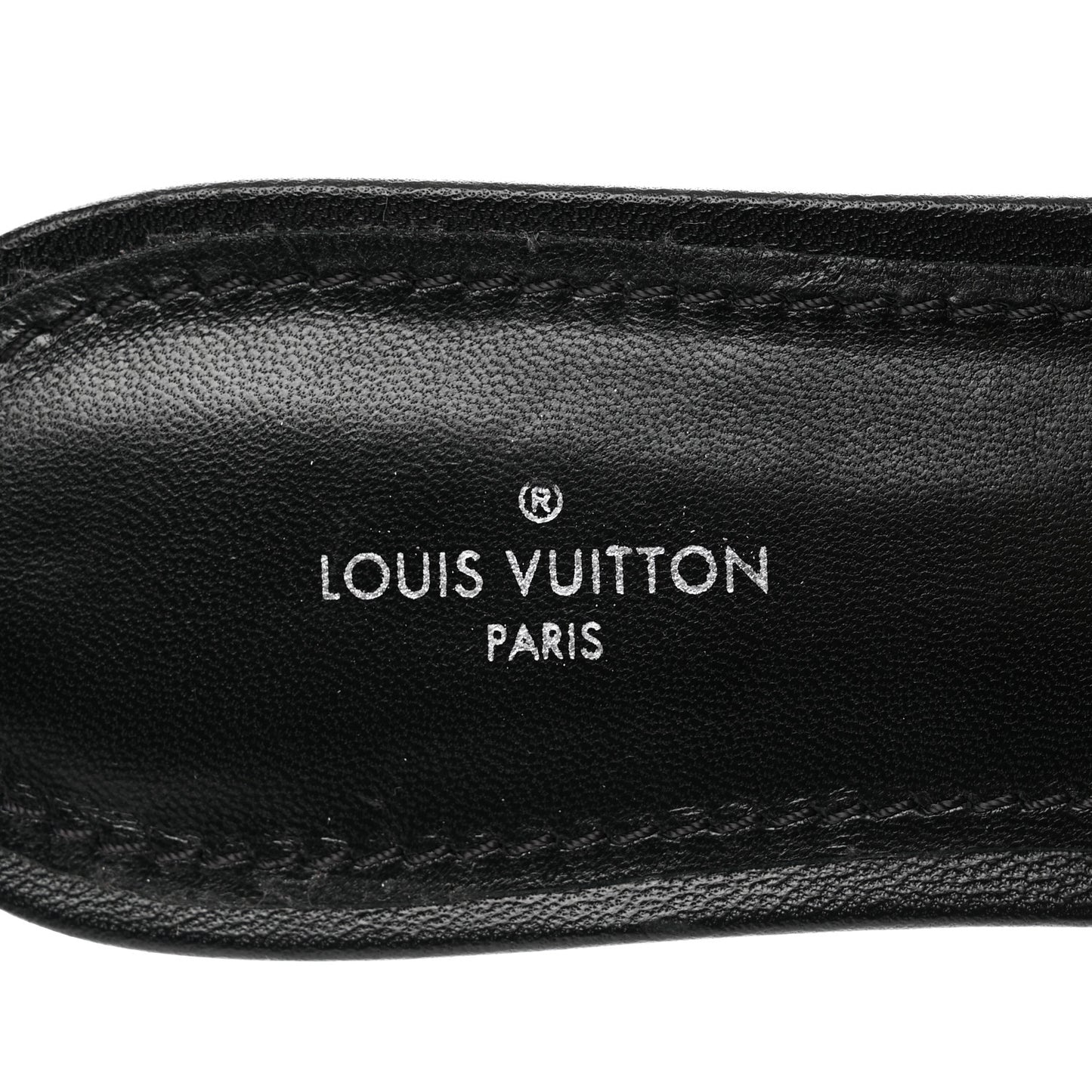 Lambskin Embossed Monogram Revival Flat Mules 39 Black