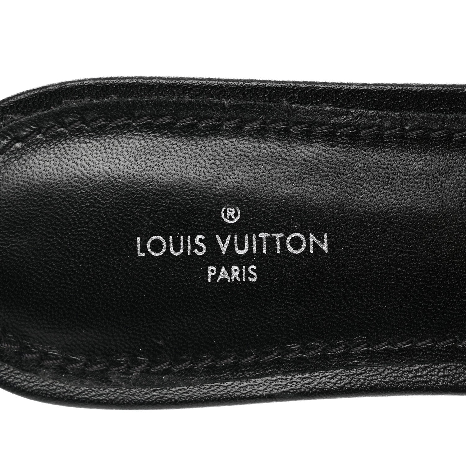 Louis Vuitton Lambskin Embossed Monogram Revival Flat Mules 39 Black 7 of 8