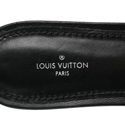 Louis Vuitton Lambskin Embossed Monogram Revival Flat Mules 39 Black 7 of 8