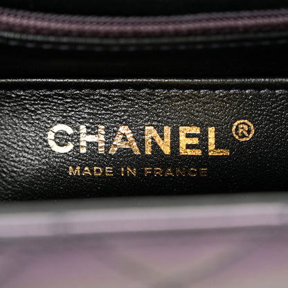 Chanel Iridescent Lambskin Quilted Mini Rectangular Flap Black 6 of 11