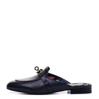 Hermes Goatskin Oz Mules 35 Bleu Indigo 1 of 10