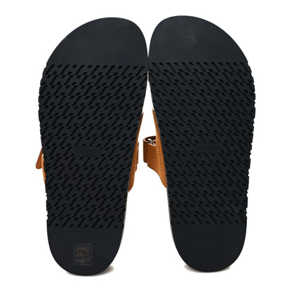 Hermes Suede Goatskin Womens Chypre Sandals 39 Naturel 5 of 9