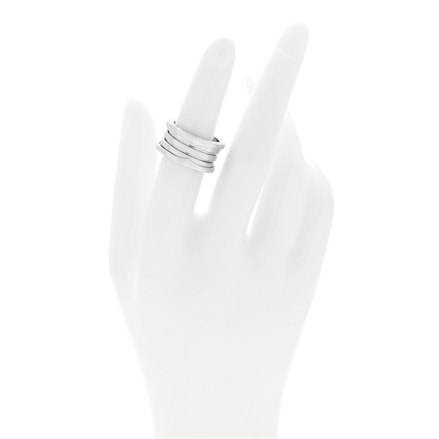 18K White Gold B.Zero1 Three-Band Ring 52 6