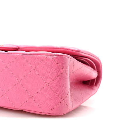 Chanel Caviar Quilted Medium Double Flap Pink 10 of 11
