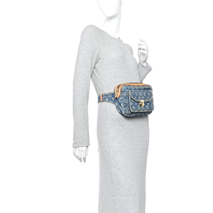 Louis Vuitton Monogram Denim Bum Bag Blue 2 of 9