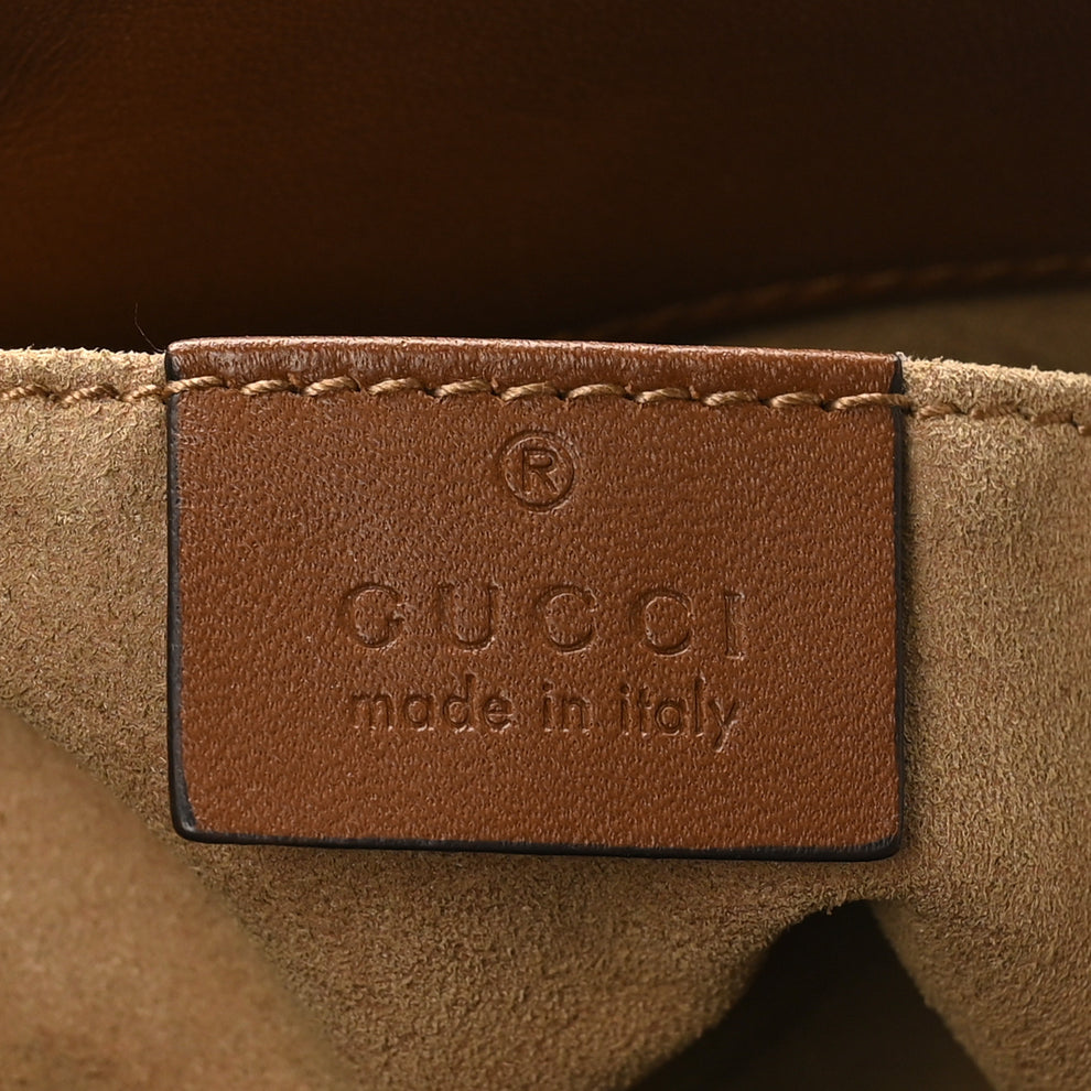 Gucci GG Supreme Monogram Calfskin Small Padlock Tote Beige Ebony ...