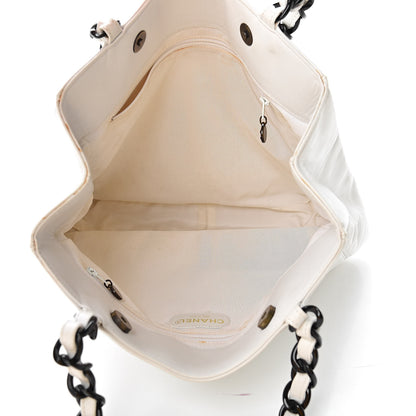Chanel Calfskin Chain CC Small Tote White 5 of 22