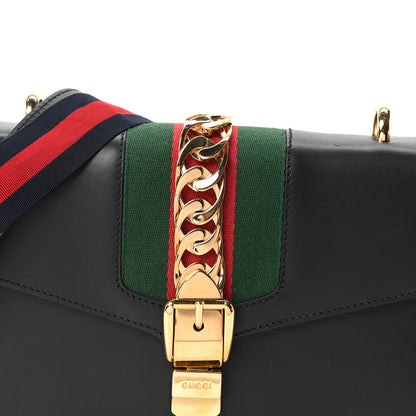 Gucci Calfskin Small Sylvie Shoulder Bag Black 8 of 10