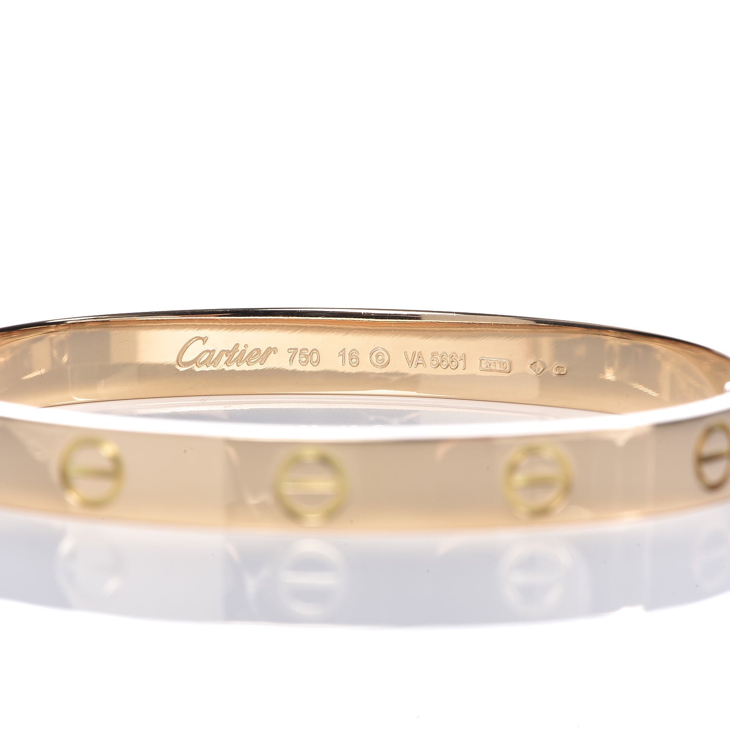 Cartier 18K Yellow Gold LOVE Bracelet 16 4 of 6