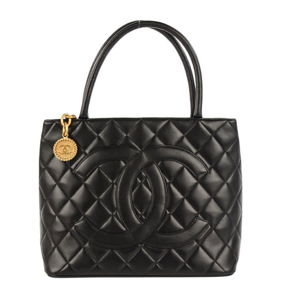Chanel Lambskin Quilted Medallion Tote Black 1 of 8