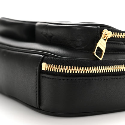 Louis Vuitton Calfskin Monogram Embossed Utility Crossbody Black 10 of 10