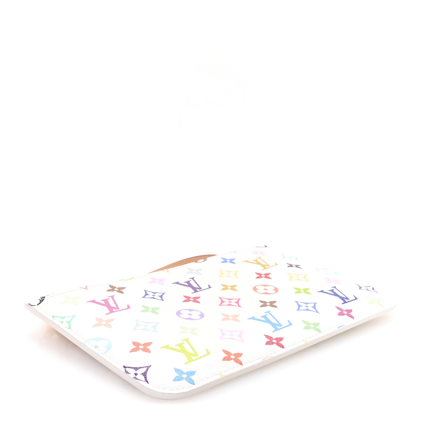 LV X TM Monogram Multicolor Neverfull Pochette White