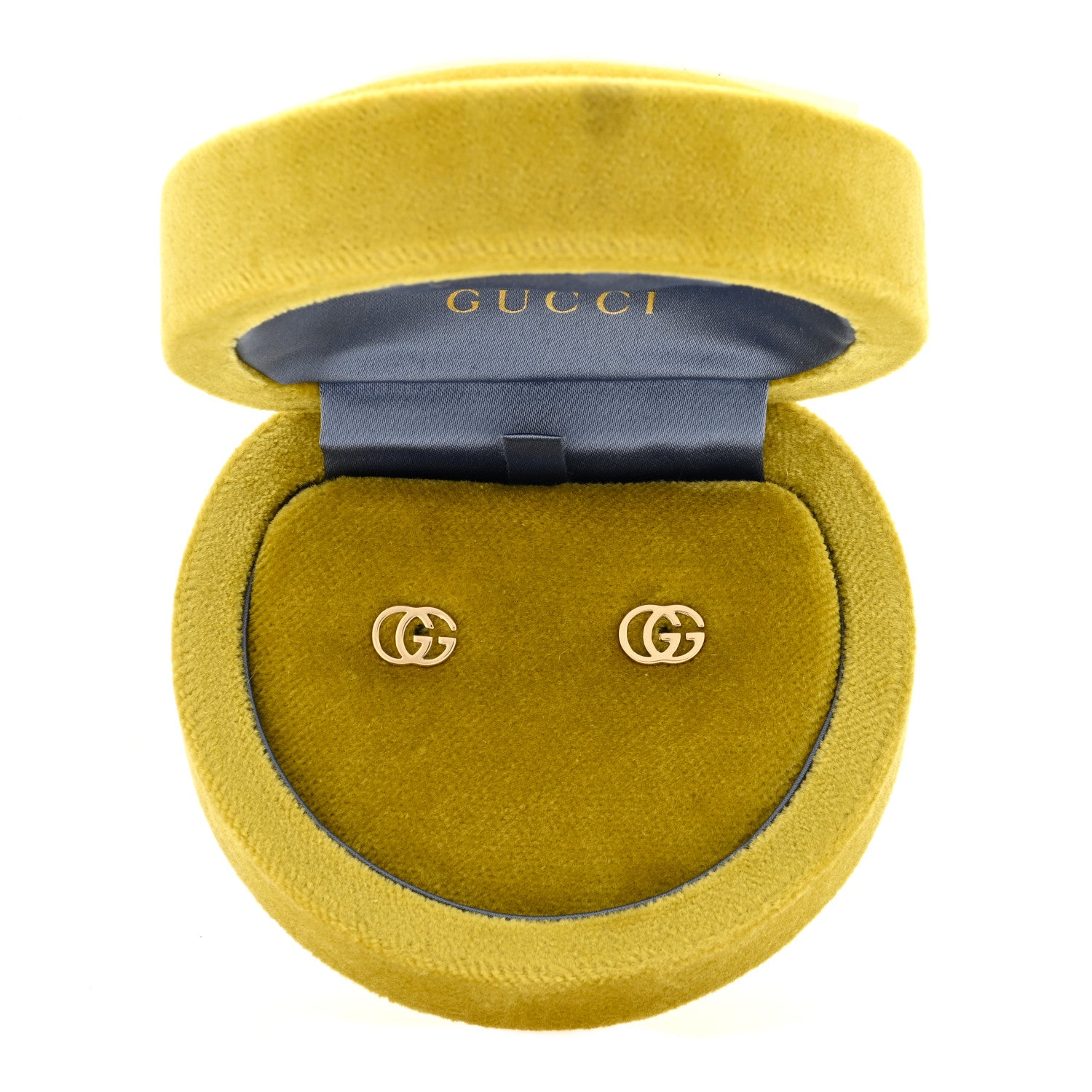 Gucci 18K Yellow Gold Running G Stud Earrings 4 of 4