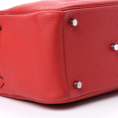 Hermes Taurillon Clemence Lindy 26 Rouge Casaque 6 of 12