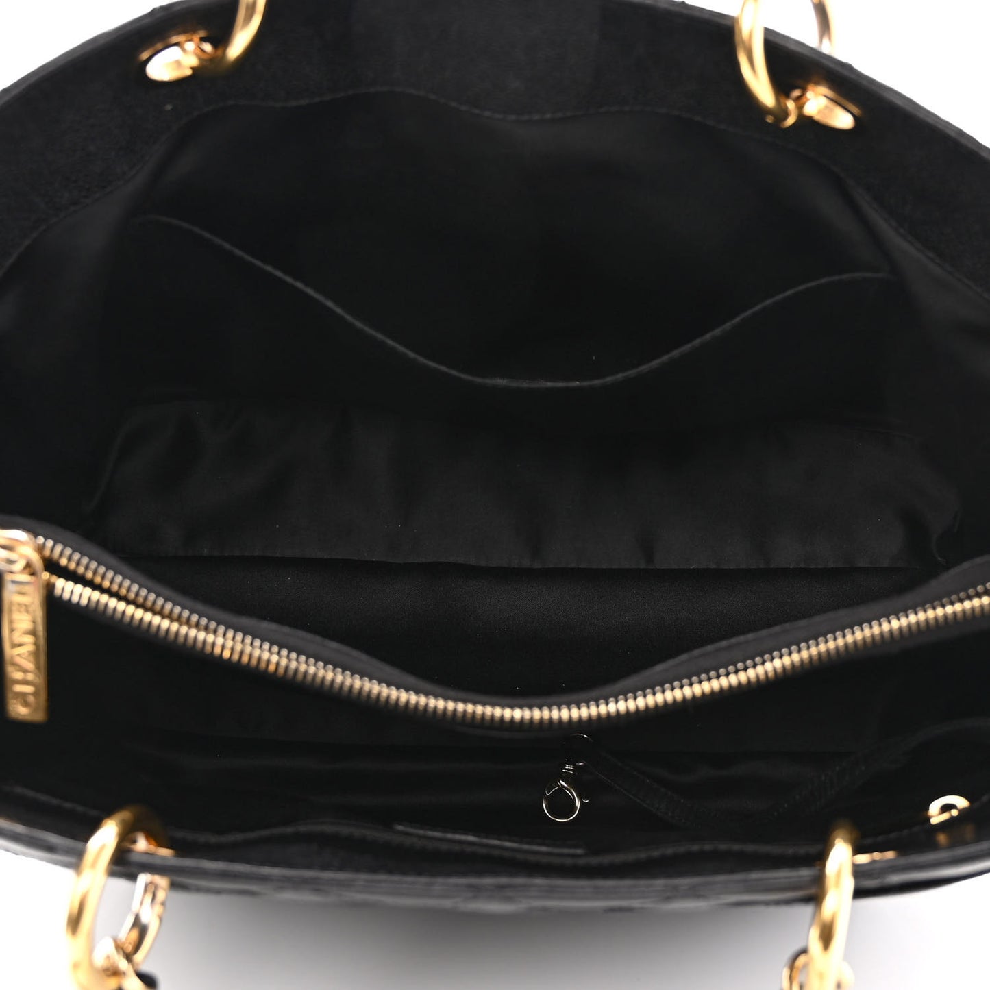 Caviar Quilted Grand Shopping Tote GST Black