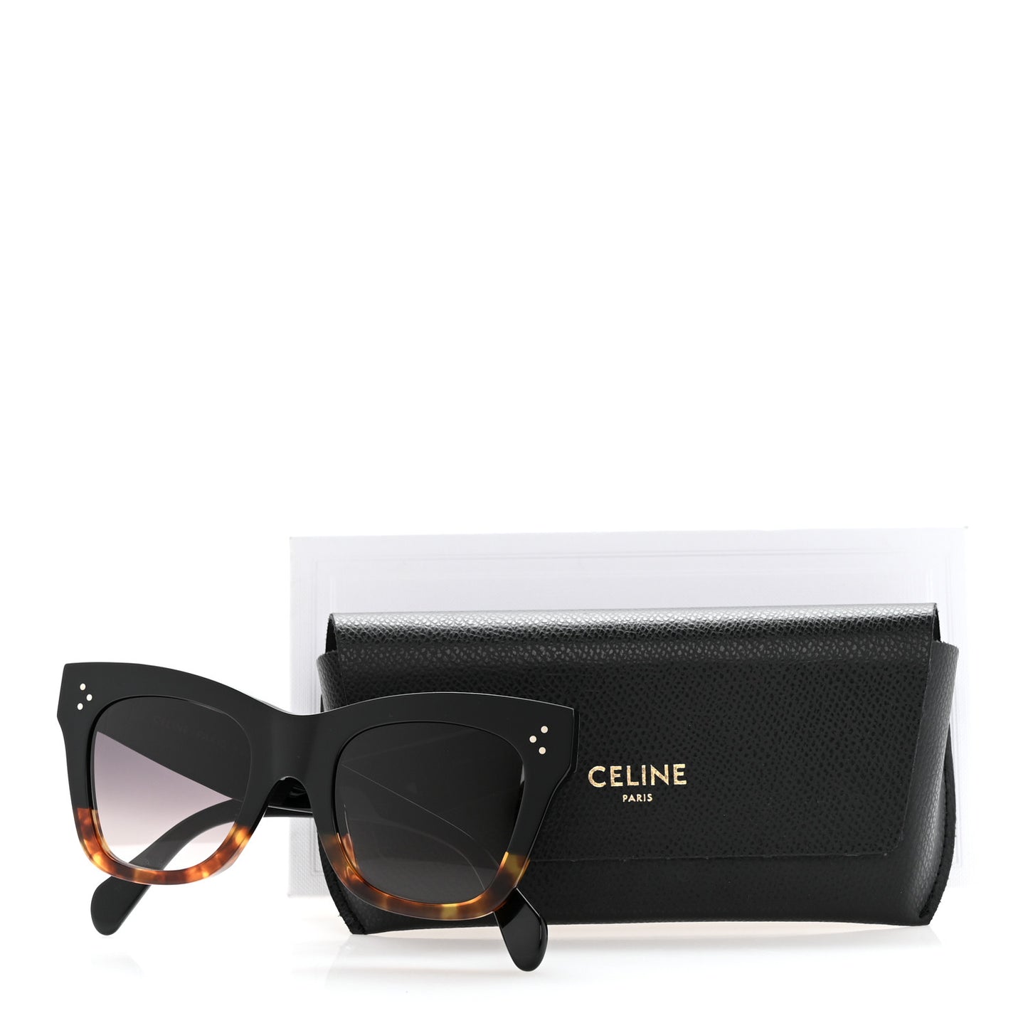 Acetate Polarized Cat Eye Sunglasses CL4004IN Havana Black