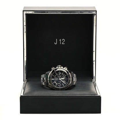 Chanel Stainless Steel Ceramic 41mm J12 Chronograph Automatic Watch Black 5 of 5