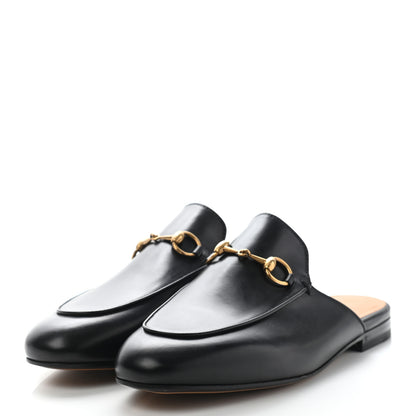 Gucci Calfskin Womens Princetown Slippers 37.5 Black 3 of 8