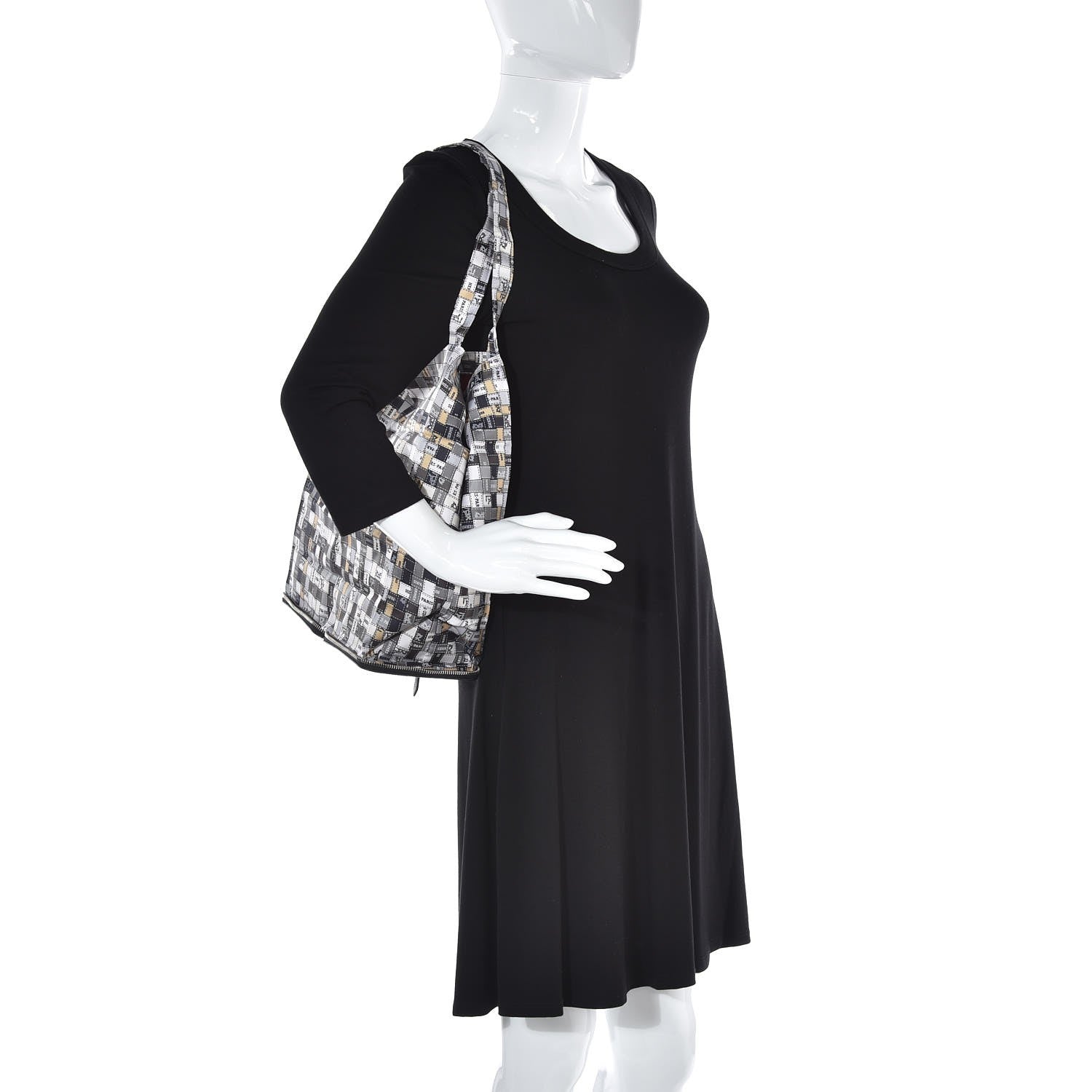 Hermes Silky Pop Bolduc Au Carre Shopper Tote Black 2 of 9