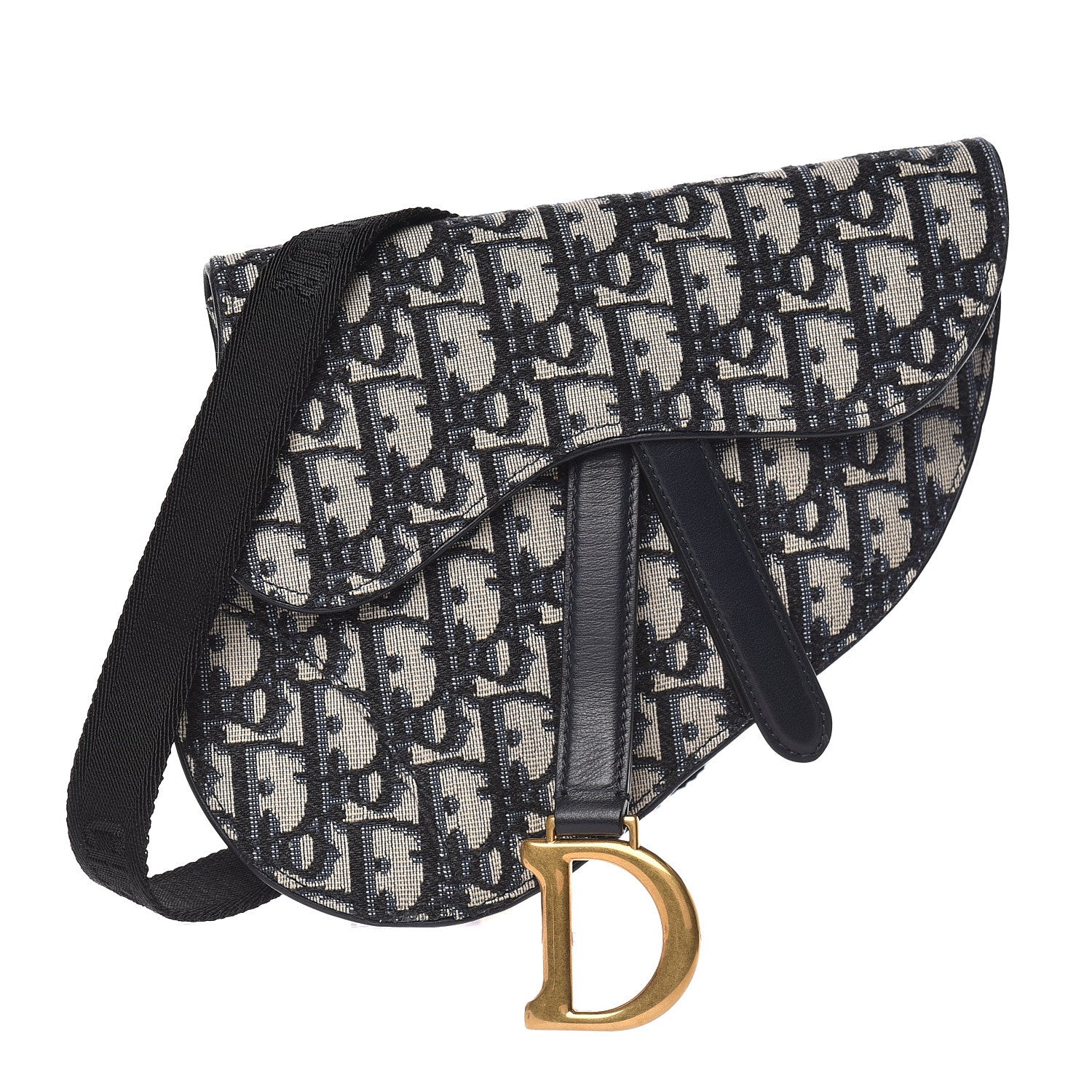Christian Dior Oblique Saddle Belt Bag Blue 1 of 11