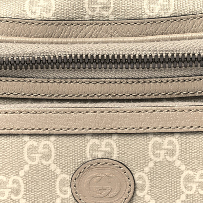 Gucci GG Supreme Monogram Textured Calfskin Web Retro Interlocking G Belt Bag Beige Mystic White Oatmeal 8 of 11