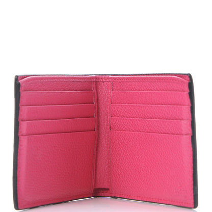 Gucci Grained Calfskin Logo Bi-Fold Wallet Box Pink Green 5 of 8