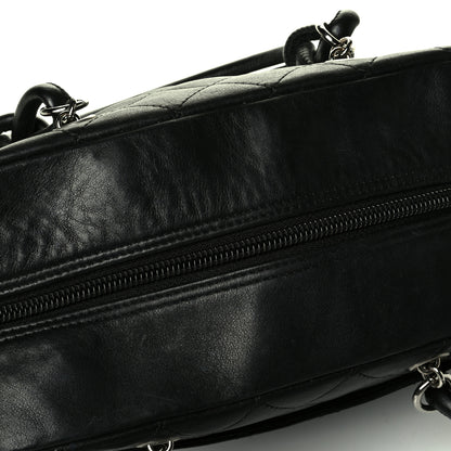 Chanel Calfskin Quilted Cambon Pochette Black White 7 of 7