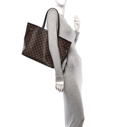 Louis Vuitton Damier Ebene Neo Neverfull MM Rose Ballerine 2 of 11