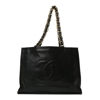 Chanel Lambskin CC Tote Black 1 of 14