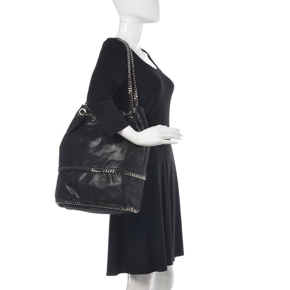 Stella McCartney Chamois Shiny Dotted Large Falabella Bucket Bag Ruthenium 2 of 10