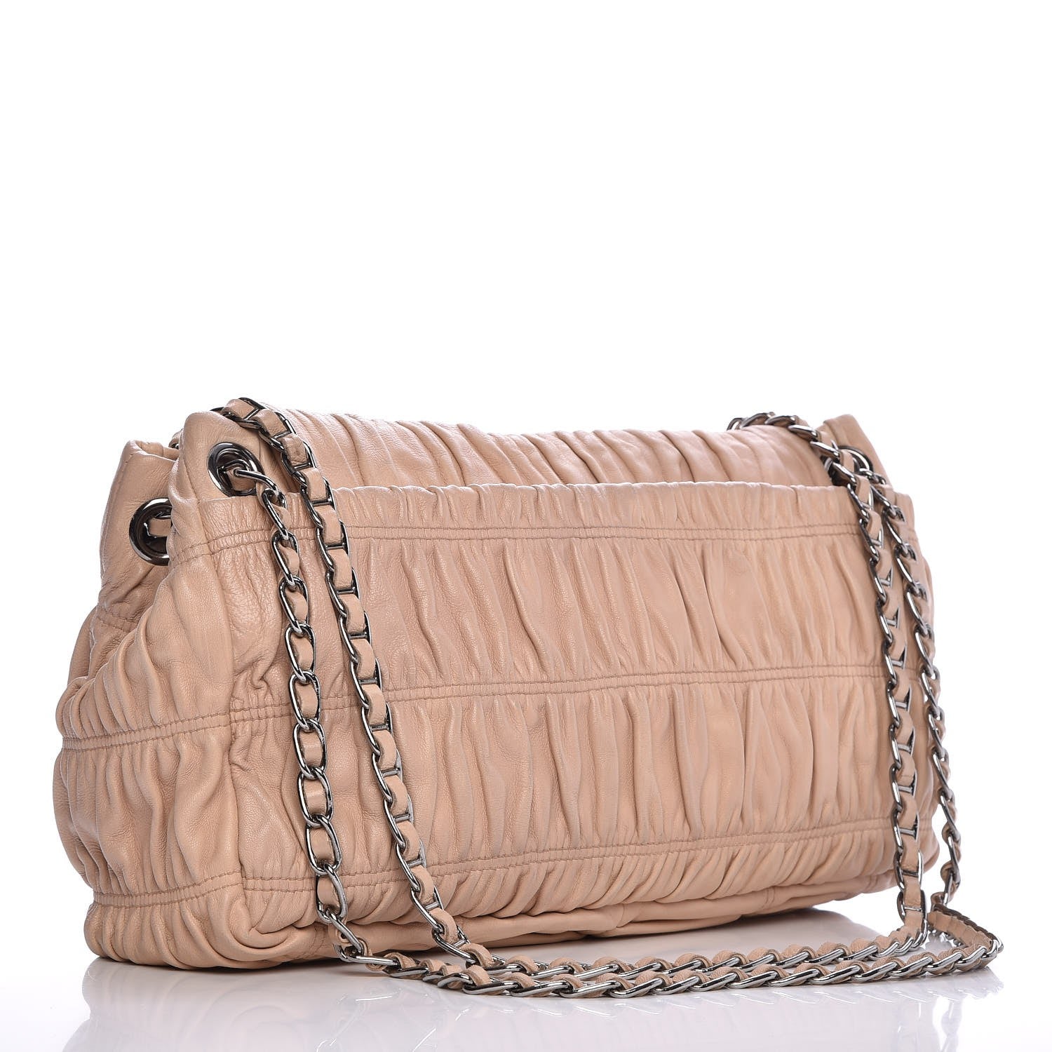 Prada Nappa Gaufre Flap Shoulder Bag Cammeo 4 of 8