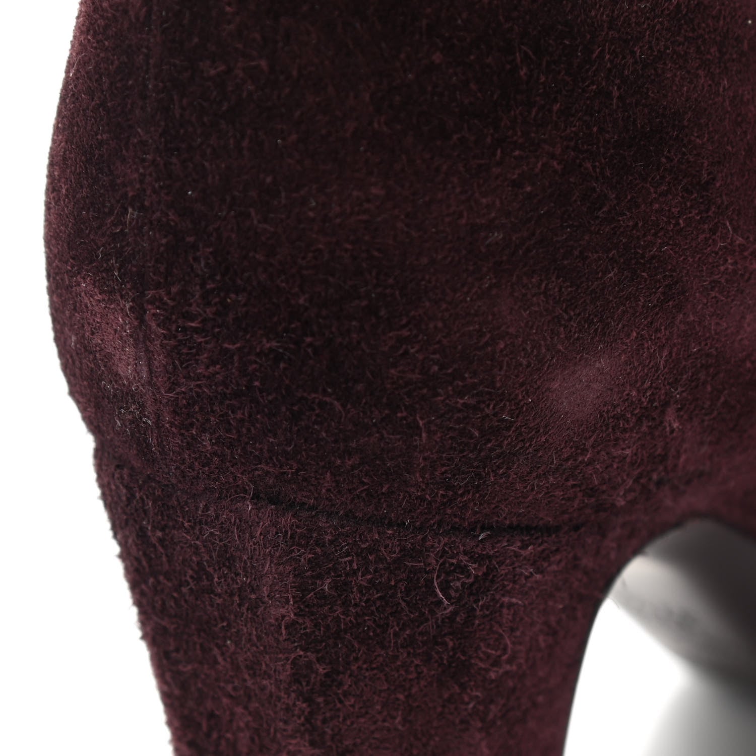 Chanel Suede Boots 37.5 Burgundy 9 of 11