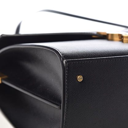 Saint Laurent Grain de Poudre Medium Classic Monogram Cassandra Top Handle Black Rouge Legion 10 of 14