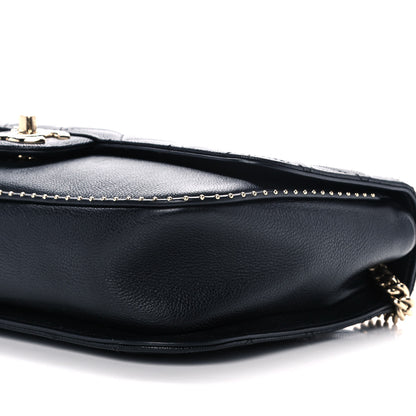 Chanel Caviar Quilted Large Studded Flap Black 9 of 10