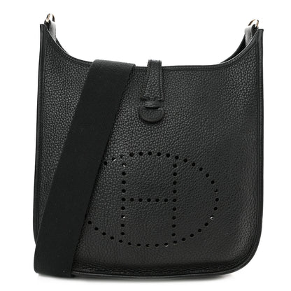 Hermes Taurillon Clemence Evelyne PM Black 1 of 13