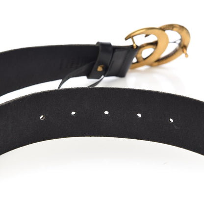 Gucci Faded Calfskin Snake Double G 40mm Belt 85 34 Black 6 of 6
