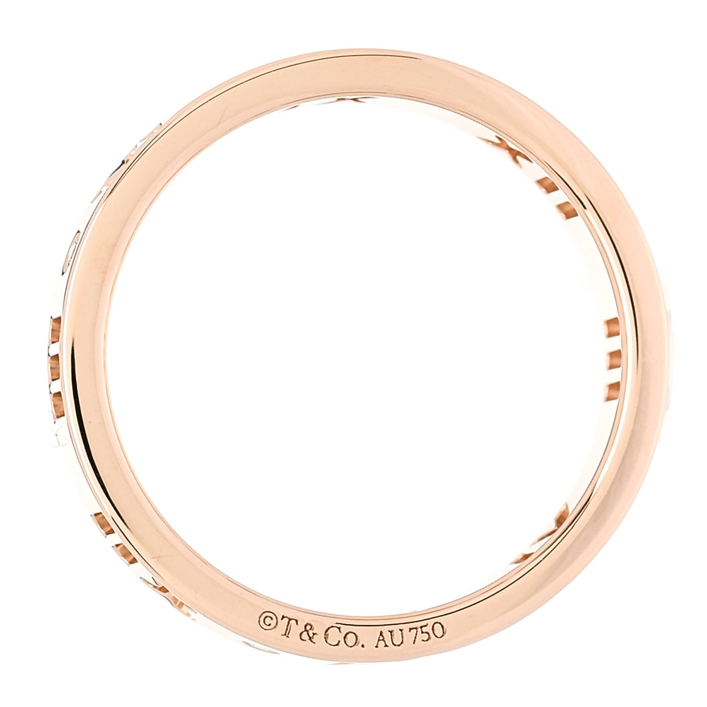 18K Rose Gold Diamond Atlas Pierced Ring 47 4.25