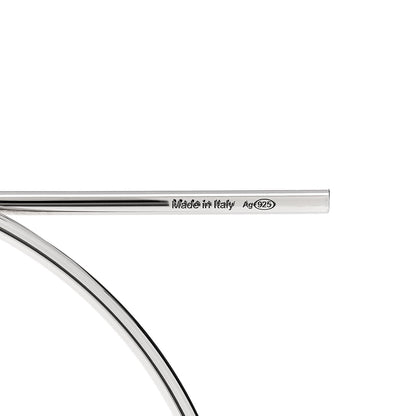 Hermes Sterling Silver TGM Loop Earrings 5 of 5