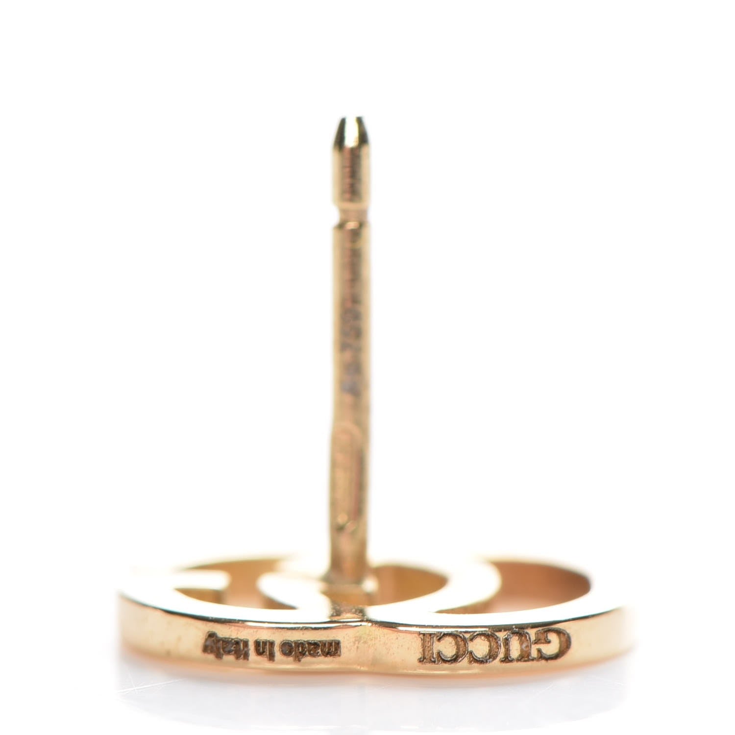 Gucci 18K Yellow Gold GG Tissue Stud Earrings 4 of 6