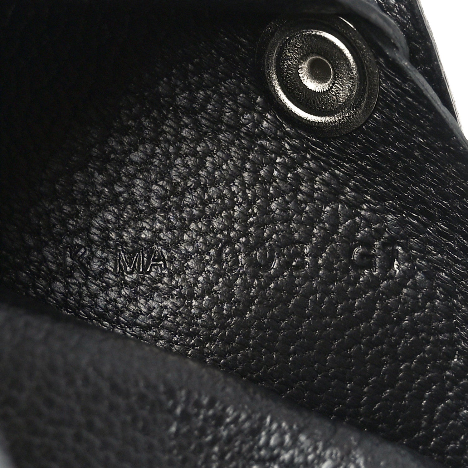 Hermes Lizard Calvi Card Case Black 7 of 8