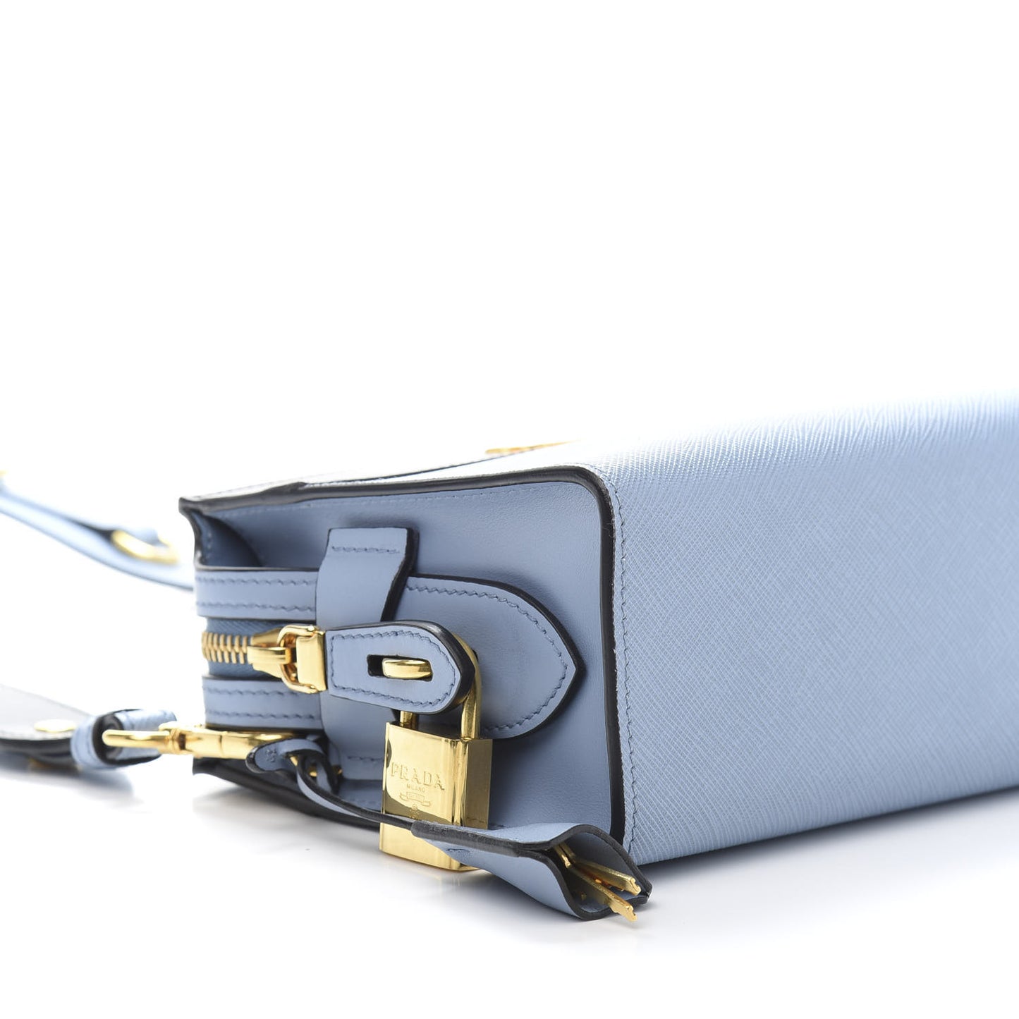 Saffiano City Calfskin Esplanade Crossbody Bag Astrale Black