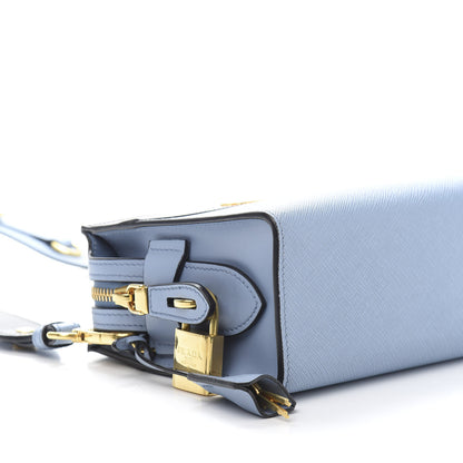 Prada Saffiano City Calfskin Esplanade Crossbody Bag Astrale Black 7 of 9